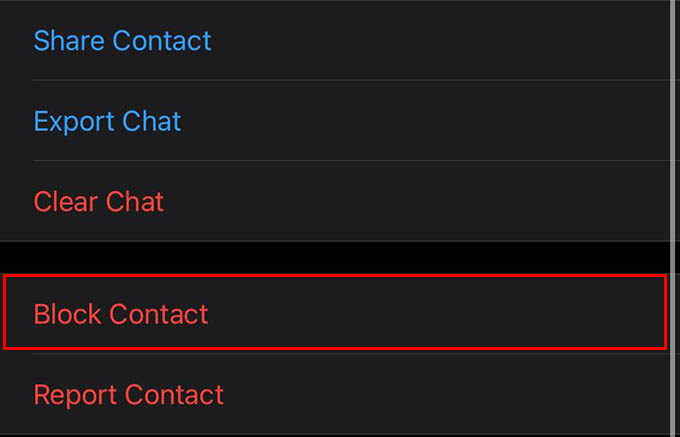 Block WhatsApp Contact to Mute Incoming WhatsApp Calls