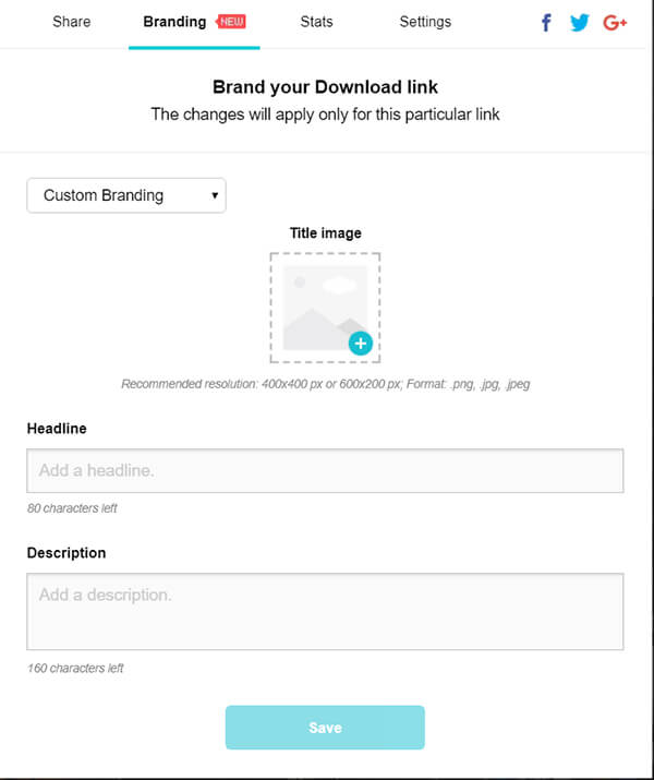 Custom Branding for Download Page