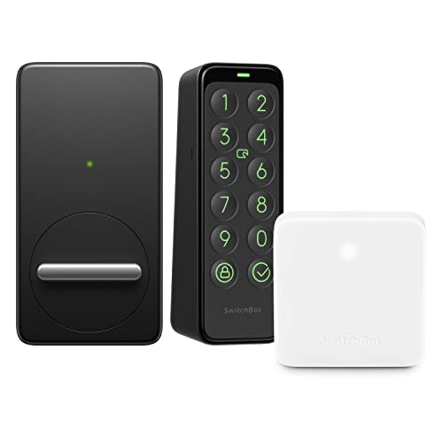 SwitchBot Wi-Fi Smart Lock with Wireless Keypad, Keyless Entry Door Lock for Front Door,...
