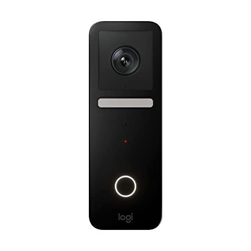 Logitech Circle View Apple HomeKit- enabled Wired Doorbell with Logitech TrueView Video,...