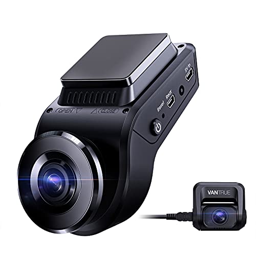 Vantrue S1 4K Dual Dash Cam Built in GPS, Front and Rear Dual 1080P Dash Camera with 24...