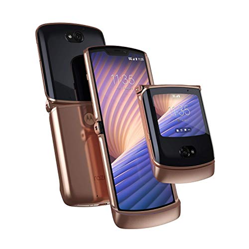 Razr 5G | Unlocked| Made for US by Motorola | 8/256GB | 48MP Camera | 2020 | Blush Gold