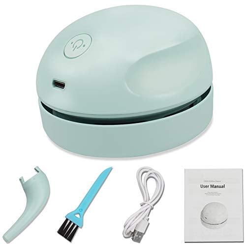 Desktop Vacuum Cleaner USB Charging with Vacuum Nozzle Cleaning Brush, Detachable Design &...