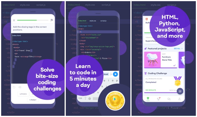 Mimo Android coding app
