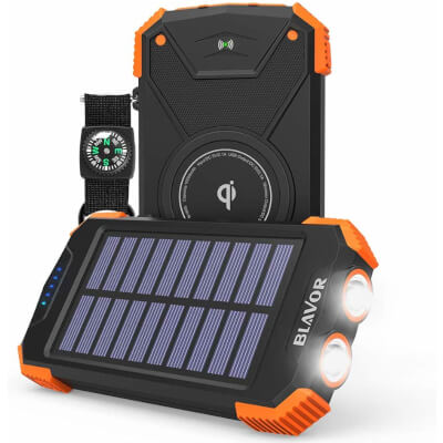 BLAVOR Wireless Solar Power Bank for iPhone 11